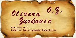 Olivera Zurković vizit kartica